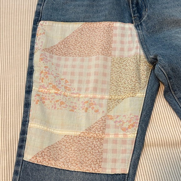 Stylish Blue/Light Pink  Patchwork Jeans BP Responsible measures 14” across - Picture 5 of 9